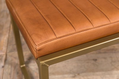 orange faux leather seat